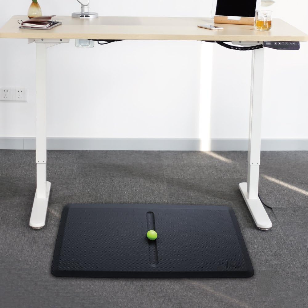 M Mingo YT-Pro Premium 3/4" Anti-Fatigue Mat, Standing Desk Comfort Mats with One Massage Ball for Kitchen and Office