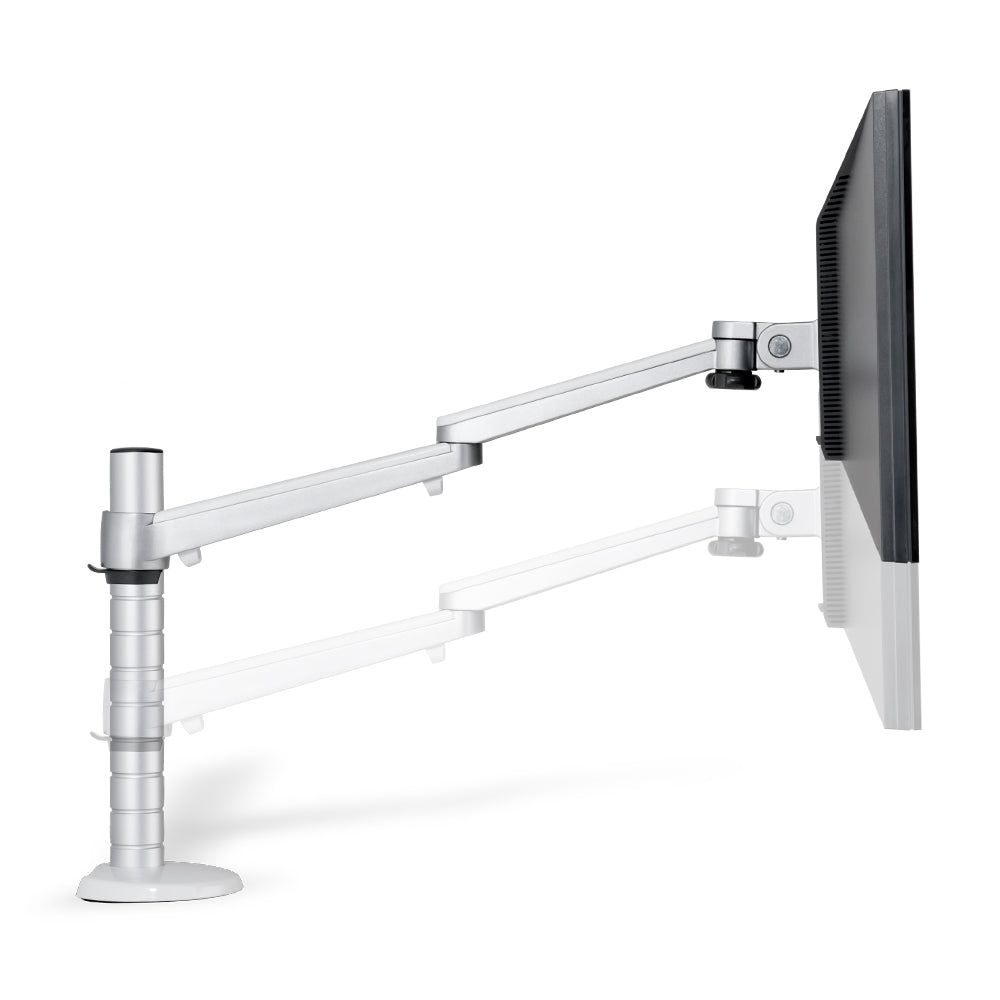 M Mingo OA-7 Monitor and Laptop Mount, 2-in-1 Adjustable Dual Arm Desk Mounts Single Desk Arm Stand/Holder for 17 to 32 Inch LCD Computer Screens