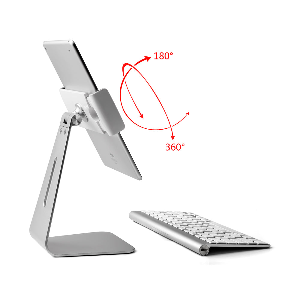 M Mingo AP-7S Tablet Stand, Aluminum Tablet Holder for Desk with Adjustable 360° Swivel Bracket